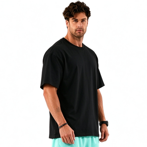 T-shirt Homme Oversize à Logo Personnalisé, Coupe Boxy, 100% Coton, Épaules Tombantes, Style Sportif Urbain, Qualité Supérieure, T-shirt Uni pour Homme - Product Image 5