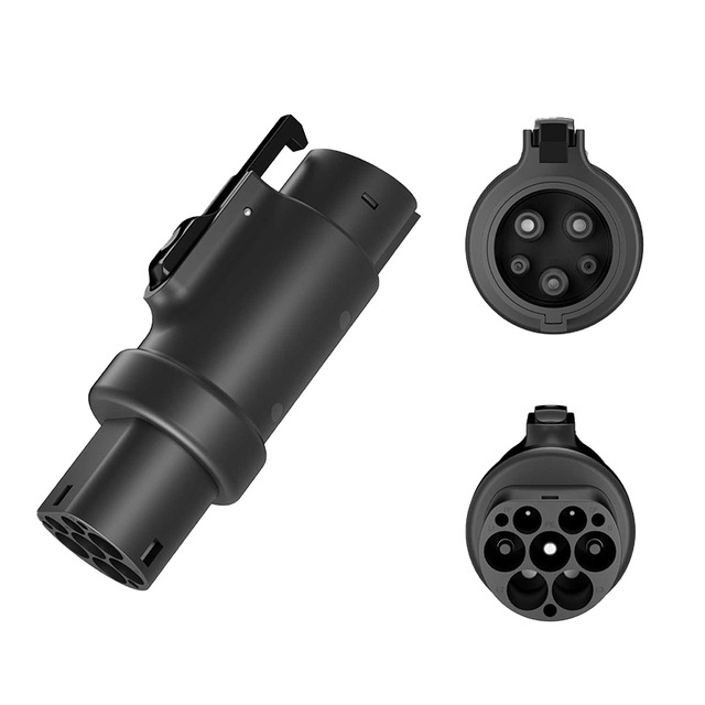 TAry  Ev Charger Connector  32a AC Portable Ev Charging Socket  Type 2 to J1772 Ev Charging Adapter