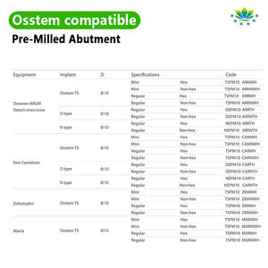 Strumento per Abutment Pre-Fresato Osstem in Lega di Titanio, Personalizzabile per Laboratorio Dentale, Sistema di Impianti CAD CAM OEM ODM, Materiali di Consumo - Product Image 2