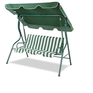 เก้าอี้โยกเหล็กหุ้มผ้าฝ้าย 3 ที่นั่ง แบบแขวนสำหรับสวน พกพาสะดวก - Product Image 4
