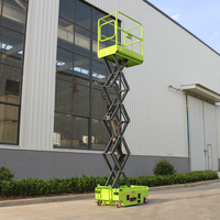 Elektrische Scherenhebebühne Mobile Mini Selbstfahrende Hubarbeitsbühne 4m Arbeitshöhe 100kg Tragfähigkeit
