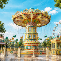 Manège à 36 chaises pivotantes, balançoires, attractions de parc d'attractions en plein air, attractions de fête foraine pour usage commercial