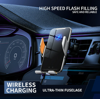 Just-LinkCar Auto Support de téléphone pour voiture Charge rapide sans fil 15W Induction infrarouge pour iPhone 15 14 13 12 Chargeur