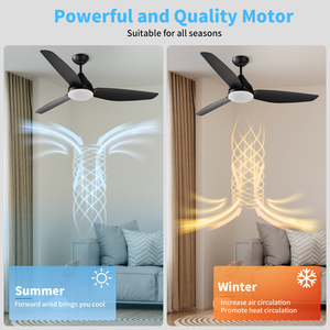 Hiện Đại Điện Điều Khiển Từ Xa Quạt Trần Tiếng Ồn Thấp ABS Lưỡi Đen DC Động Cơ Cho Ngoài Trời Sử Dụng Phòng Khách Sạn Làm Bằng Nhựa - Product Image 3