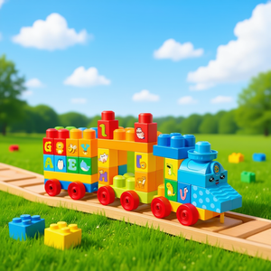 Ciuf Ciuf Construction <b>Blocks</b> 56 Pcs Train Set For Kids 3 Years Plus - Product Image 3