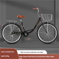 Bicicleta versátil para mujer, bicicleta híbrida Cruiser, bicicleta de Ciudad de una sola velocidad, bicicleta de viaje, bicicleta para mujer