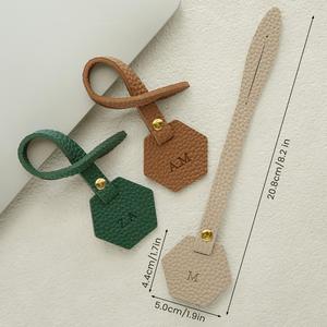 Colorful Pu Leather Custom Initials for Handbags Personalized Monogram <b>Name</b> <b>Tag</b> Hexagon Purse Charm Bag Accessory - Product Image 6
