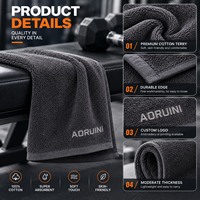 Serviette de sport personnalisée 100% coton, serviette de fitness, serviette de sport absorbante avec broderie et impression de logo