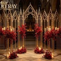 Support d'arche de mariage en fer, 3 pièces/1 ensemble (7,2 pi/6,6 pi/6 pi), durable, fournitures personnalisées pour fêtes d'anniversaire, célébrations en extérieur et en intérieur
