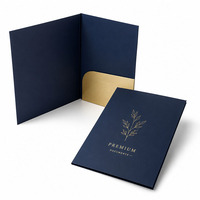 Dossier de présentation de documents de bureau personnalisé en carton noir avec impression mate, pochette et logo UV sélectif