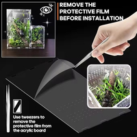 Terrarium portable en acrylique écologique de haute qualité, boîte de paysagisme magnétique, taille personnalisable, montage facile