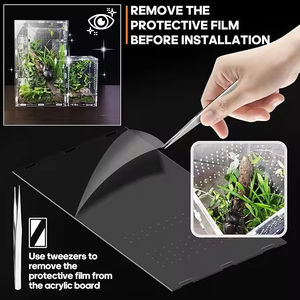 Yüksek kaliteli akrilik sürüngen muhafaza manyetik peyzaj kutusu montaj tipi kurbağa örümcek böcek için teraryum kafes - Product Image 4
