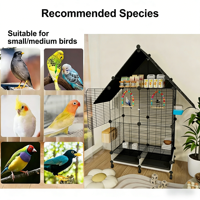 Cage à perroquets de grande taille de qualité supérieure, prix de gros d'usine, pour plusieurs oiseaux, en fil métallique, spacieuse, pour usage intérieur, grandes cages à oiseaux