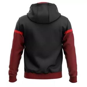 <b>Red</b> Black Sport <b>Hoodie</b> Mens Womens Color Block Streetwear Pullover <b>Hoodie</b> Soft Warm Fleece Winter Sweatshirt Athletic - Product Image 2