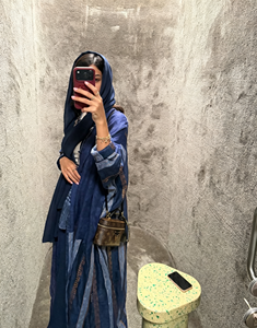 Hafizah Blauwe Open Abaya Chinese Knoop Kwast Detail Dubai Moslima Vrouwen Casual Losse Bescheiden Lange <span class=keywords><strong>Cardigan</strong></span> Met Hijab Groothandel - Product Image 2