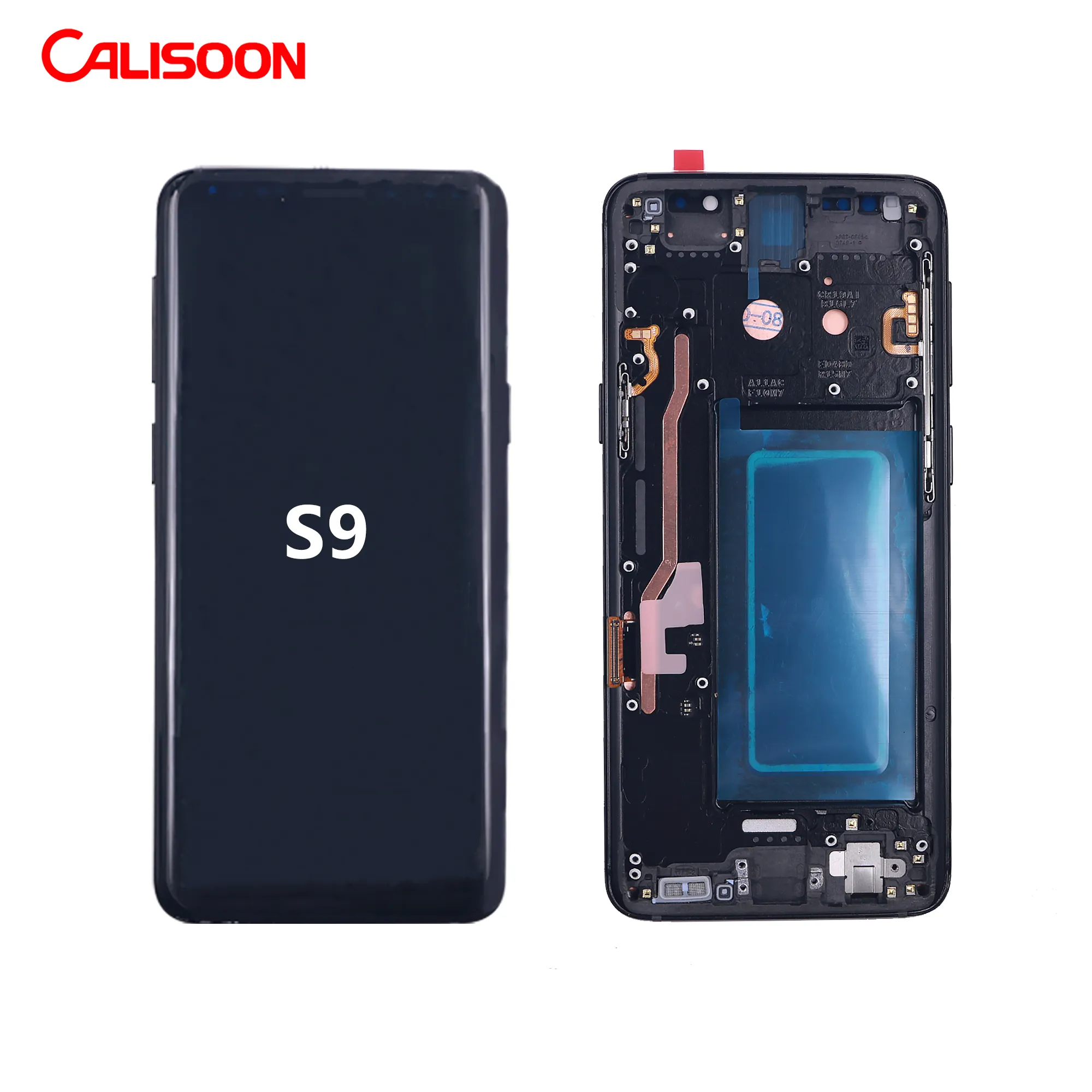 S8 휴대 전화 LCD 터치 스크린 삼성 갤럭시 S2 S3 S4 S5 S6 S7 S8 S9 S10 플러스 S6 S7 가장자리 플러스 디스플레이 프레임