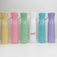 Atomizador de PET Personalizable de 160ml/200ml/250ml/300ml 5oz con Pulverizador de Niebla Fina, Impresión Serigráfica, Rosa, Azul, Violeta, Reutilizable, para Cuidado Personal