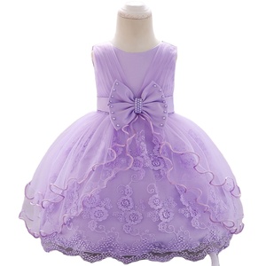 MQATZ Abito da Battesimo per Bambina 0-<span class=keywords><strong>3</strong></span> <span class=keywords><strong>Mesi</strong></span> Vestito per Festa di Compleanno Abito da Cerimonia per Bambini L1869XZ - Product Image 1
