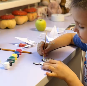 Jouets d'apprentissage <span class=keywords><strong>Montessori</strong></span> pour enfants, <span class=keywords><strong>kit</strong></span> de <span class=keywords><strong>peinture</strong></span> de dinosaure en bois découpé au laser, cadeaux de fête d'anniversaire pour enfants - Product Image 5