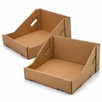 Op maat bedrukte golfkartonnen fruitdisplay tray box met open bovenkant, kartonnen verpakking voor groenten en fruit voor de detailhandel