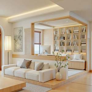 Muebles de Madera Minimalistas Personalizados para Oficina en Casa, Muebles para TV, Estanterías, Armarios para Sala de Estar, Hotel, Apartamento, Villa - Product Image 5