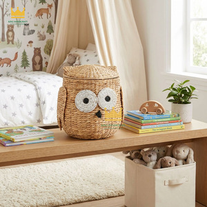 Cestas de Almacenamiento de Papel Tejido Hechas a Mano, Ecológicas, Duraderas y Adorables, con Diseño de Búho, para Habitaciones Infantiles, de Vietnam - Product Image 5