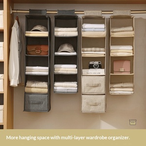 Organiseurs de placard suspendus et sacs de rangement <span class=keywords><strong>pour</strong></span> vêtements, étagères pliables <span class=keywords><strong>pour</strong></span> armoire de camping-car, organisateur suspendu <span class=keywords><strong>pour</strong></span> chaussures et <span class=keywords><strong>jouets</strong></span> - Product Image 2