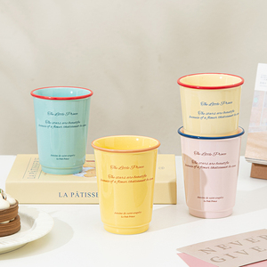 แก้วน้ำวินเทจทรงสูง ขนาด 360 มล. 12 ออนซ์ แก้วกาแฟ แก้วน้ำผลไม้ แก้วเซรามิกน่ารัก - Product Image 6