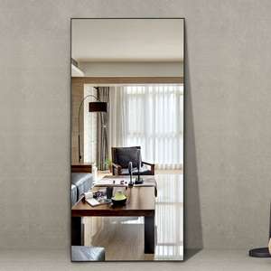 <span class=keywords><strong>Espejo</strong></span> de Cuerpo Entero con Marco de Metal Negro, <span class=keywords><strong>Espejo</strong></span> de Pared Minimalista para Dormitorio o Sala de Estar - Product Image 1