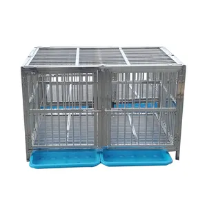 Dog Kennels Cages Collapsible Adult Sale Big Dogs Outdoor Strong Stainless Steel Enclosed Metal Wire Folding Crate Cage Pet