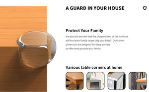 Edge Protector Baby Proofing Corner Protectors PVC Transparent Cushion Child Safety Edge Covers for Desk/Table Cabinets <strong>Crib</strong> - Product Image 4