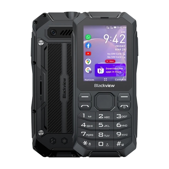 Blackview N1000 Rugged Smartphone MediaTek MT6739 2.4 Inch Display Dual 4G Mobile Phone With Dial Button for Elderly Cellphone