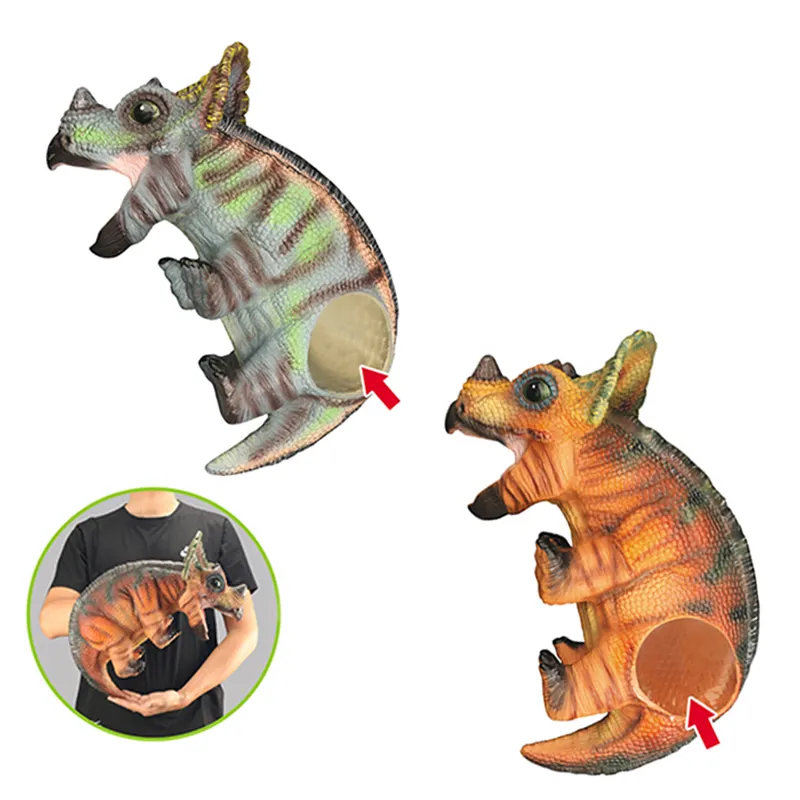 Jurassic Dino Triceratops Handpuppe Kinderspiel zeug Indo minus Rex Dinosaurier Arm puppe für Kinder und Erwachsene Karneval