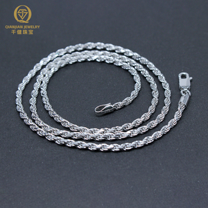 Kalung Perak 925 Populer 16-24 Inci Gaya Hip Hop Rantai Tali 2MM-<span class=keywords><strong>4MM</strong></span> Desain Klasik Baru untuk Pria/Wanita - Product Image 3