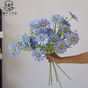Fleur de marguerite artificielle 62 cm de haut, fleur en soie simulée, branche unique pour décoration de mariage et de maison - Product Image 4