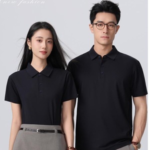 Unisex Short Sleeve Polo Shirt Cotton Polyester <b>Blend</b> Breathable Summer Workwear Loose Fit Thin Fabric With Label And Tags - Product Image 1