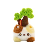 Adorable Peluche Chat en Pot de Fleurs, Idéale comme Cadeau pour Enfants, Décoration de Bureau et Idée de Présent pour Camarades de Classe