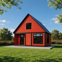 Maison conteneur pliable et extensible de 40 pieds avec toit en pente et grenier, villa modulaire préfabriquée