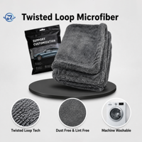 Serviettes de séchage durables en microfibre à boucles torsadées pour la maison, séchage rapide, super absorbantes, 1200gsm/1600gsm
