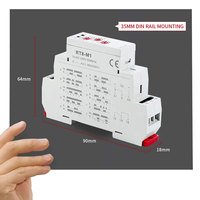 RT8-M1 RT8-M2, 16a AC DC 12V, 24V, 110V, 120V, 220V, 230V, 240V, On/Off, impulsion de retard, relais temporisé multifonction avec 10 choix de fonctions