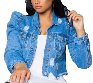 <span class=keywords><strong>Donna</strong></span> su misura <span class=keywords><strong>Donna</strong></span> Puffy Maniche <span class=keywords><strong>Giacca</strong></span> di Jeans per la Primavera e L'autunno di Lusso Standard 100% <span class=keywords><strong>Cotone</strong></span> Shell Safari <span class=keywords><strong>Giacca</strong></span> Finito - Product Image 2