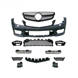 Kit de Carrocería Modificado para Benz Clase C <span class=keywords><strong>W204</strong></span>, Estilo C63 AMG, Parachoques Delantero, Rejilla, Faldones Laterales, Puntas de Escape - Product Image 1