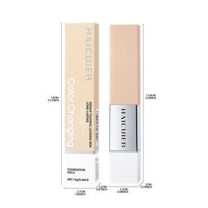 Color Changing Waterproof Full Coverage Dual-Ended <b>Foundation</b> Stick with Detachable Brush - Product Image 1