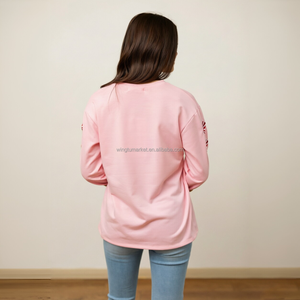 <span class=keywords><strong>Sudadera</strong></span> Rosa de Manga Larga para Mujer, Festiva, de Chenilla, con Diseño de Galleta de Jengibre, para Navidad - Product Image 3