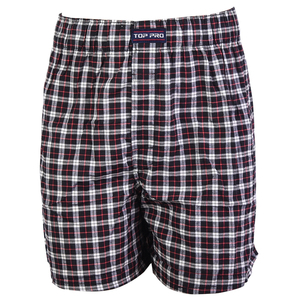 กางเกงขาสั้นผ้าแคนวาสลำลองสำหรับผู้ชาย ผ้าฝ้าย 100% เป็นมิตรกับสิ่งแวดล้อม ป้องกันรอยยับ ลายทอแบบลายตาราง ขอบเอวยางยืด ทรงหลวม - Product Image 4