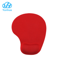 Tapis de souris pour ordinateur avec repose-poignet en silicone, résistant à l'eau, forme ovale, couleur unie, pour bureau, maison, jeux