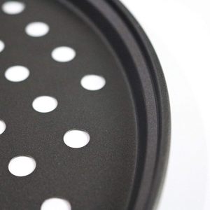 Bandeja para Hornear Pizza Antiadherente de Acero al Carbono, Perforada, Ecológica, de 11 Pulgadas y 1.5 cm de Profundidad, para Accesorios de Cocina - Product Image 4