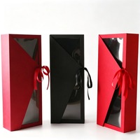 Boîte cadeau magnétique personnalisée SEEWIN avec fenêtre transparente en PVC pour bouquet de fleurs et emballage de cadeaux DIY, boîte de luxe en gros