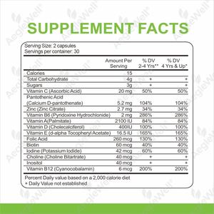 Cápsulas Multivitamínicas para Niños Aeglewell OEM/ODM de Marca Privada, Suplemento para Niños, 60 Cápsulas - Product Image 2