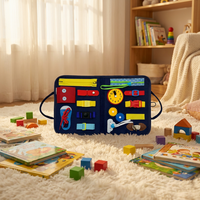 Livre d'activités sensorielles pour bébé, livre silencieux en feutre, livre Montessori d'apprentissage précoce, livre de stickers magiques, jouet éducatif pour enfants